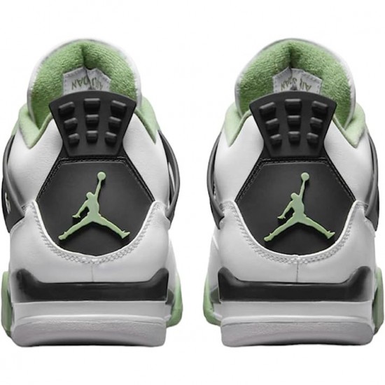 Air Jordan 4 Retro White Oil Green Dark Ash White/Seafoam/Dark Ash/Neutral Grey AQ9129-103