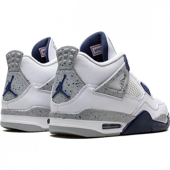 Air Jordan 4 Midnight Navy White/Midnight Navy/Light Smoke Grey-Fire Red DH6927-140