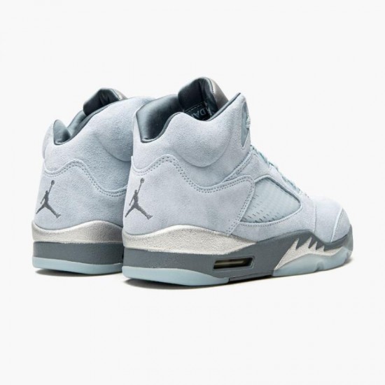 Air Jordan 5 Retro Bluebird With Silver White Photo Blue/Football Grey/Metallic Silver/White DD9336-400