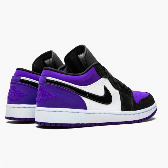 553558-125 Jordan 1 Low Court Purple Jordan Scarpe Donna/Uomo