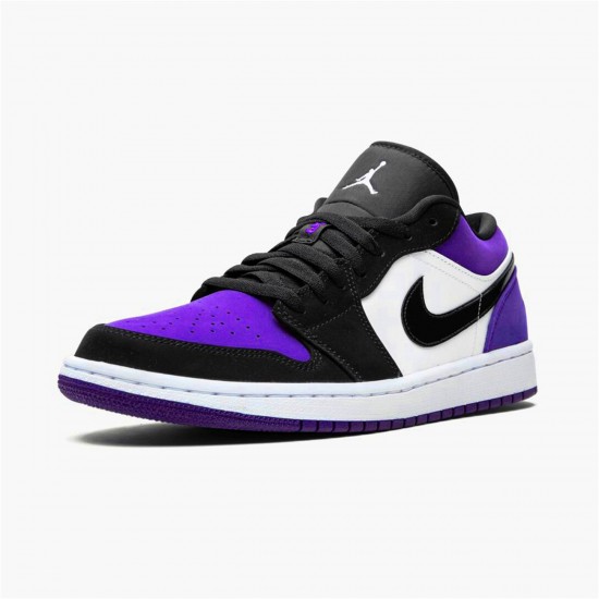553558-125 Jordan 1 Low Court Purple Jordan Scarpe Donna/Uomo