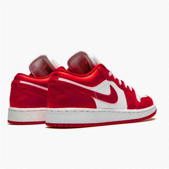 553560-611 Jordan 1 Low Gym Red White Jordan Scarpe Donna/Uomo