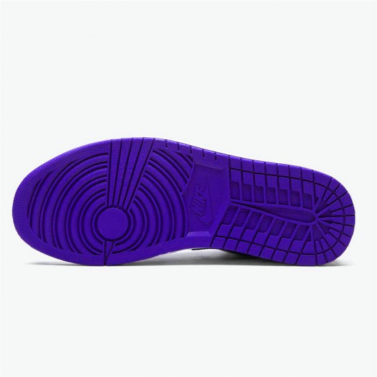 553558-500 Jordan 1 Low Court Purple White Jordan Scarpe Donna/Uomo