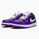 553558-501 Jordan 1 Low Court Purple Black Jordan Scarpe Donna/Uomo