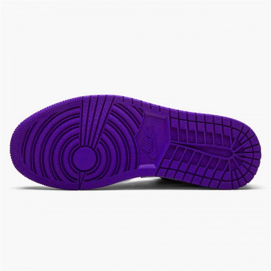 553558-501 Jordan 1 Low Court Purple Black Jordan Scarpe Donna/Uomo