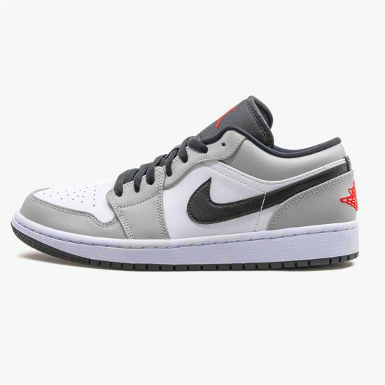 553558-030 Jordan 1 Low Light Smoke Grey Jordan Scarpe Donna/Uomo