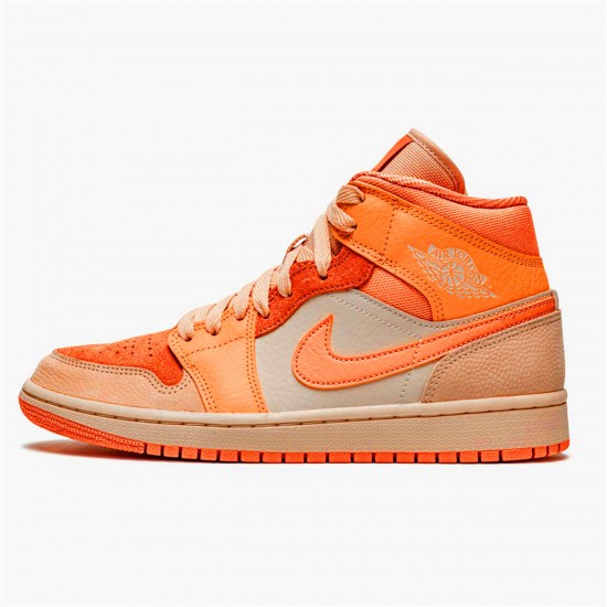 DH4270-800 Jordan 1 Mid Apricot Orange Jordan Scarpe Donna/Uomo