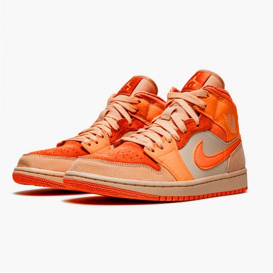 DH4270-800 Jordan 1 Mid Apricot Orange Jordan Scarpe Donna/Uomo