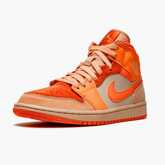 DH4270-800 Jordan 1 Mid Apricot Orange Jordan Scarpe Donna/Uomo