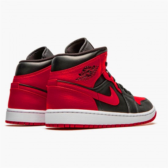 554724-074 Jordan 1 Mid Banned (2020) Jordan Scarpe Donna/Uomo