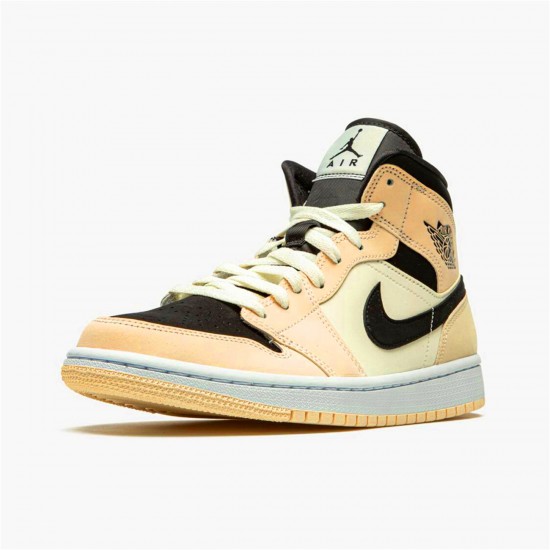 BQ6472-800 Jordan 1 Mid Barely Orange Jordan Scarpe Donna/Uomo