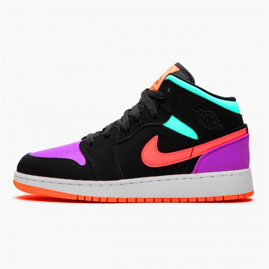 554725-083 Jordan 1 Mid Multi-Color Jordan Scarpe Donna/Uomo