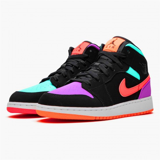 554725-083 Jordan 1 Mid Multi-Color Jordan Scarpe Donna/Uomo