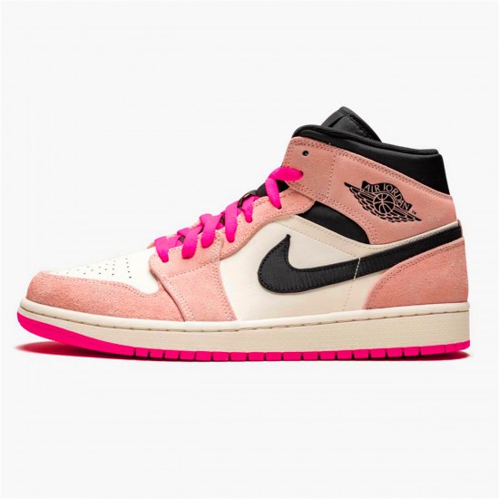 852542-801 Jordan 1 Mid Crimson Tint Jordan Scarpe Donna/Uomo