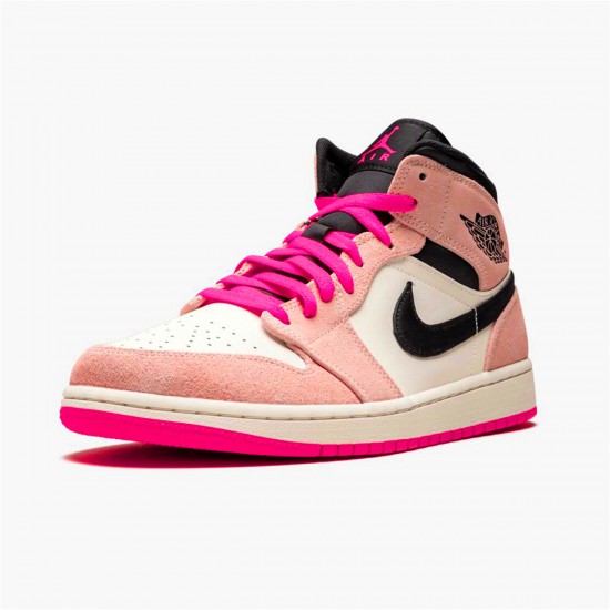 852542-801 Jordan 1 Mid Crimson Tint Jordan Scarpe Donna/Uomo