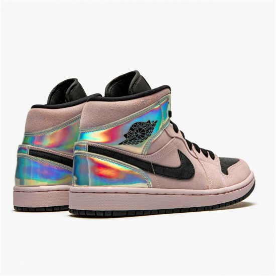 BQ6472-602 Jordan 1 Mid Dirty Powder Iridescent Jordan Scarpe Donna/Uomo