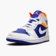 554724-131 Jordan 1 Mid Royal Blue Laser Orange Jordan Scarpe Donna/Uomo