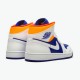 554724-131 Jordan 1 Mid Royal Blue Laser Orange Jordan Scarpe Donna/Uomo