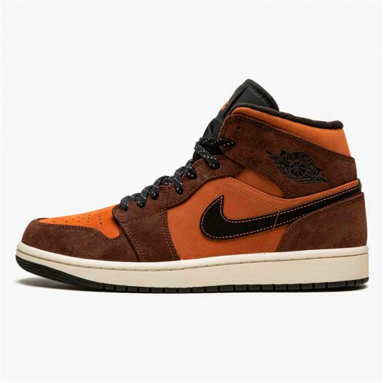 DC7294-200 Jordan 1 Mid SE Dark Chocolate Jordan Scarpe Donna/Uomo