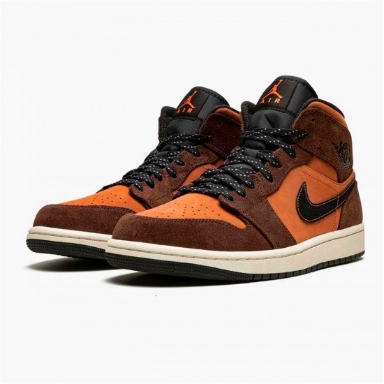 DC7294-200 Jordan 1 Mid SE Dark Chocolate Jordan Scarpe Donna/Uomo