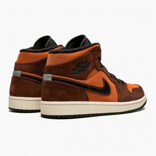 DC7294-200 Jordan 1 Mid SE Dark Chocolate Jordan Scarpe Donna/Uomo