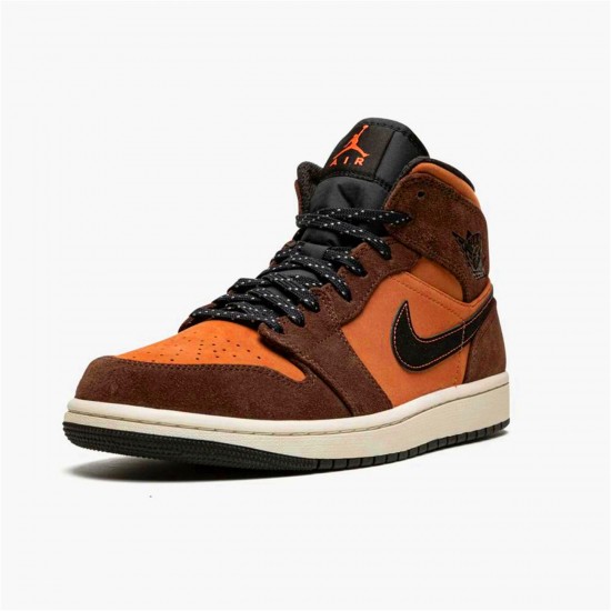 DC7294-200 Jordan 1 Mid SE Dark Chocolate Jordan Scarpe Donna/Uomo