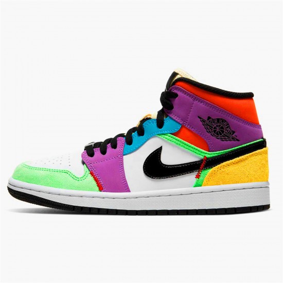 CW1140-100 Jordan 1 Mid SE Multi-Color Jordan Scarpe Donna/Uomo