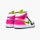 CZ9834-100 Jordan 1 Mid White Black Cyber Pink Jordan Scarpe Donna/Uomo