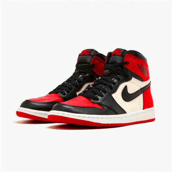 555088-610 Jordan 1 Retro High Bred Toe Jordan Scarpe Donna/Uomo