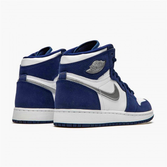 DC1788-100 Jordan 1 Retro High COJP Midnight Navy (2020) Jordan Scarpe Donna/Uomo