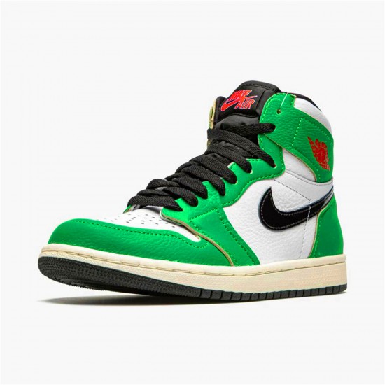 DB4612-300 Jordan 1 Retro High Lucky Green Jordan Scarpe Donna/Uomo