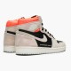 555088-018 Jordan 1 Retro High Neutral Grey Hyper Crimson Jordan Scarpe Donna/Uomo