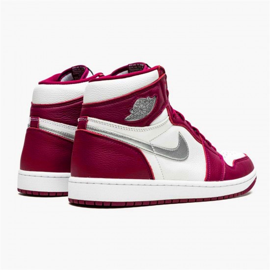 555088-611 Jordan 1 Retro High OG Bordeaux Jordan Scarpe Donna/Uomo