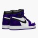 555088-500 Jordan 1 Retro High Court Purple White Jordan Scarpe Donna/Uomo