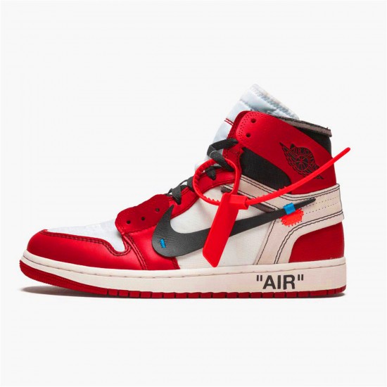 AA3834-101 Jordan 1 Retro High Off-White Chicago Jordan Scarpe Donna/Uomo