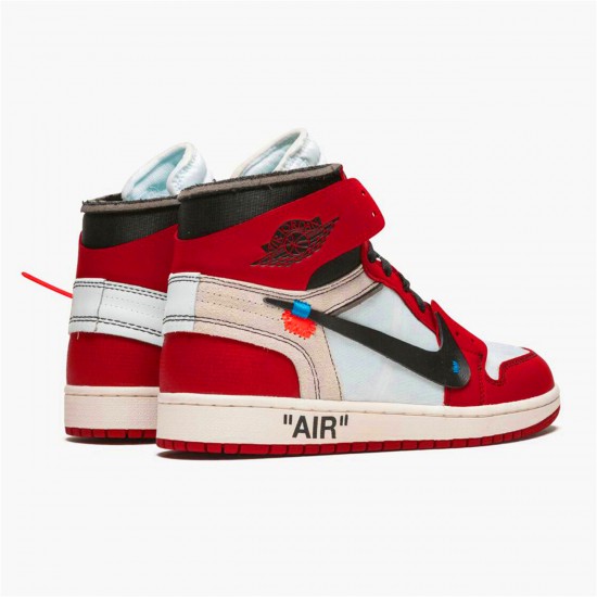 AA3834-101 Jordan 1 Retro High Off-White Chicago Jordan Scarpe Donna/Uomo