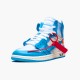 AQ0818-148 Jordan 1 Retro High Off-White University Blue Jordan Scarpe Donna/Uomo