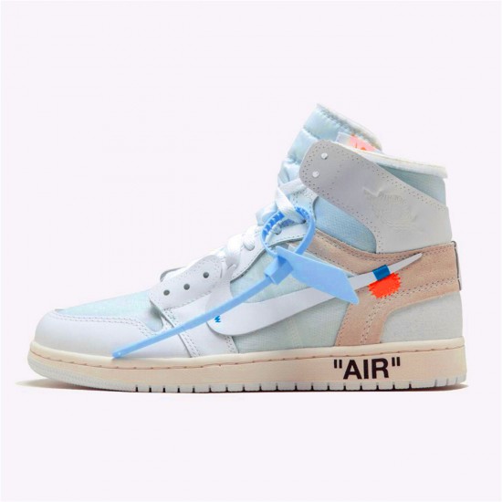 AQ0818-100 Jordan 1 Retro High Off-White White Jordan Scarpe Uomo