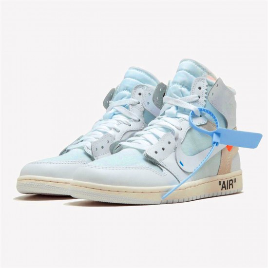 AQ0818-100 Jordan 1 Retro High Off-White White Jordan Scarpe Uomo