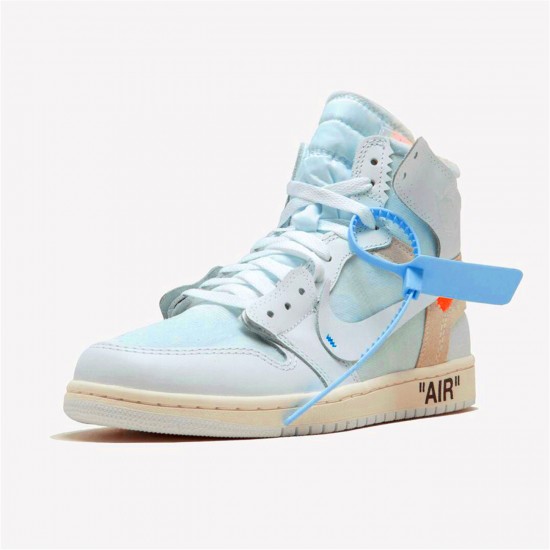 AQ0818-100 Jordan 1 Retro High Off-White White Jordan Scarpe Uomo