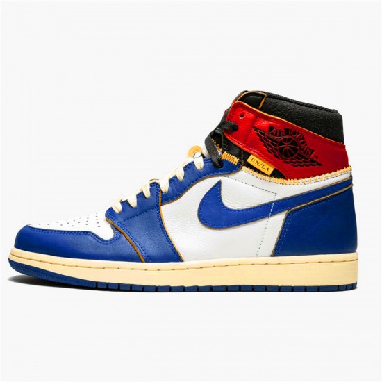 BV1300-146 Jordan 1 Retro High Union Los Angeles Blue Toe Jordan Scarpe Uomo