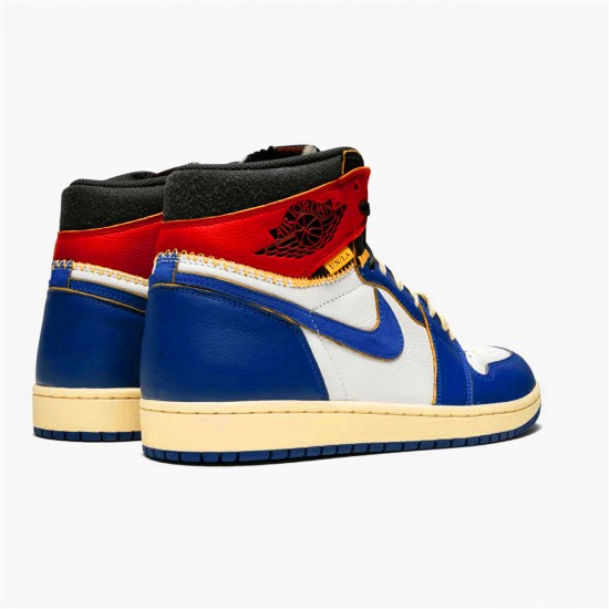 BV1300-146 Jordan 1 Retro High Union Los Angeles Blue Toe Jordan Scarpe Uomo