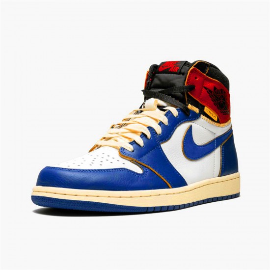 BV1300-146 Jordan 1 Retro High Union Los Angeles Blue Toe Jordan Scarpe Uomo