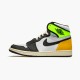 555088-118 Jordan 1 Retro High White Black Volt University Gold Jordan Scarpe Donna/Uomo