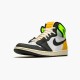 555088-118 Jordan 1 Retro High White Black Volt University Gold Jordan Scarpe Donna/Uomo