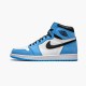 555088-134 Jordan 1 Retro High White University Blue Black Jordan Scarpe Donna/Uomo