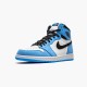 555088-134 Jordan 1 Retro High White University Blue Black Jordan Scarpe Donna/Uomo