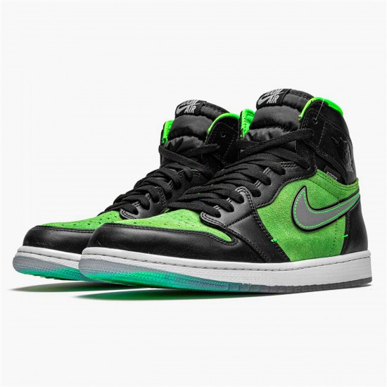 CK6637-002 Jordan 1 Retro High Zoom Zen Green Jordan Scarpe Donna/Uomo