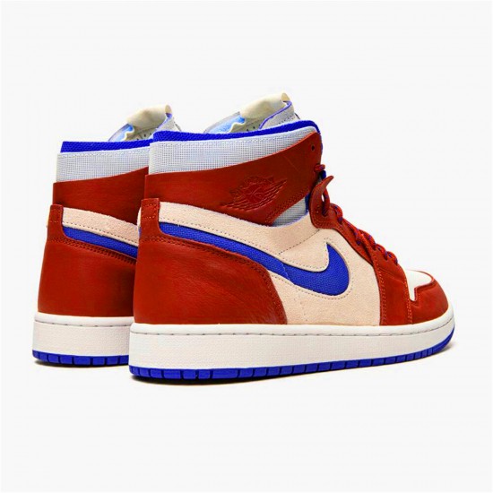 CT0979-104 Jordan 1 High Zoom Air CMFT Team Red Jordan Scarpe Donna/Uomo