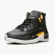 AO6068-007 Jordan 12 Retro Black Metallic Gold White Jordan Scarpe Donna/Uomo